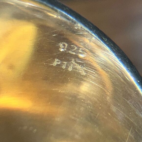 Natural Rainbow Moonstone Sterling Silver Cocktail Ring Size 5 - Picture 6 of 10